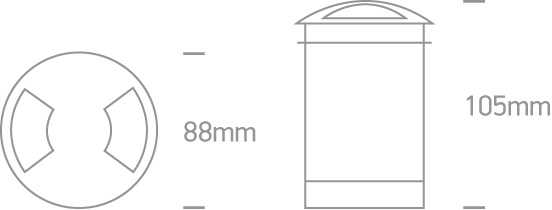 3W LED įleidžiamas į žemę šviestuvas, aliuminio sp., 3000K, 69016/W