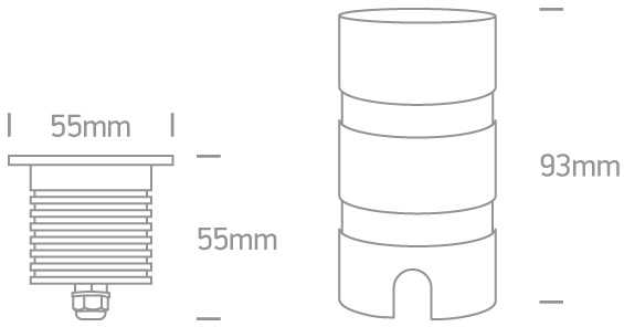 3W LED įleidžiamas į žemę šviestuvas, aliuminio sp., 3000K, 69056A/W