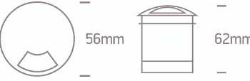 3W LED įleidžiamas į žemę šviestuvas, aliuminio sp., 3000K, IP67, 69015A/AL/W