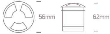 3W LED įleidžiamas į žemę šviestuvas, aliuminio sp., 3000K, IP67, 69015C/AL/W