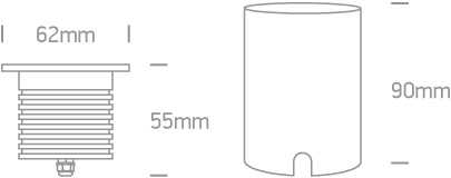 3W LED įleidžiamas į žemę šviestuvas, nerūdijančio plieno sp., 3000K, 69052/W