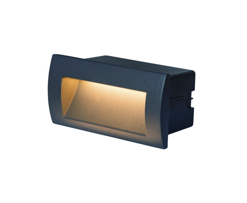 3W LED įleidžiamas lauko šviestuvas, grafito sp., 3000K, E247-G