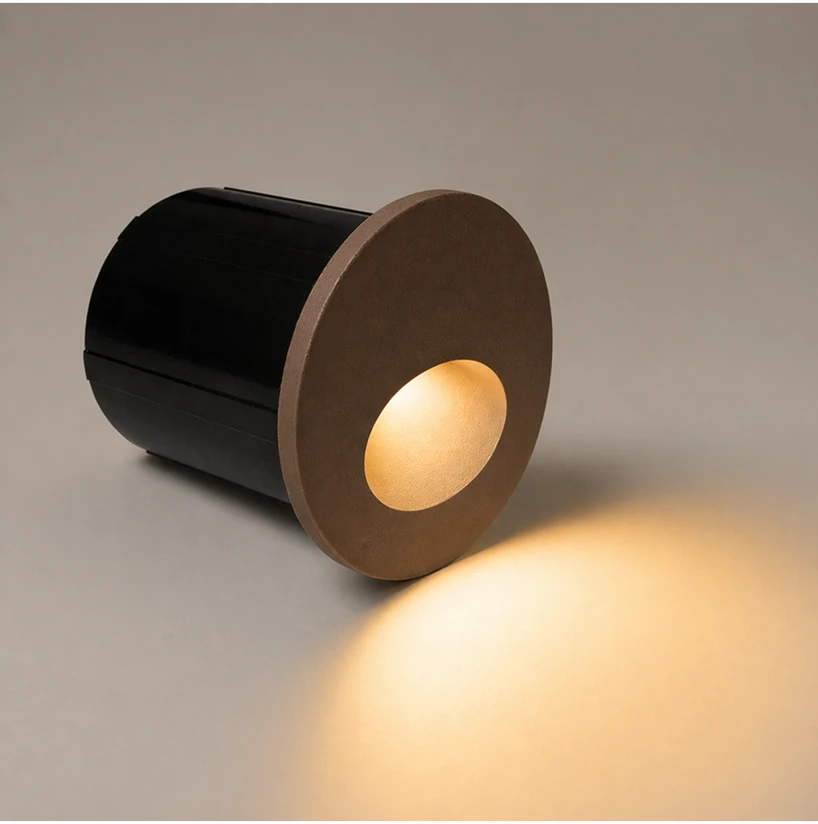 3W LED įleidžiamas lauko šviestuvas laiptų apšvietimui, rudas, 2700K, IP65, E320-27C