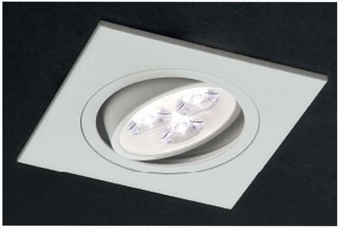 3W LED įleidžiamas pakreipiamas šviestuvas MT 116 LED, baltas, 4000K