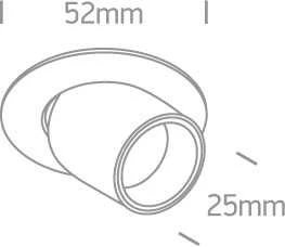 3W LED įleidžiamas pakreipiamas šviestuvas, baltas, 3000K, 11103M/W/W