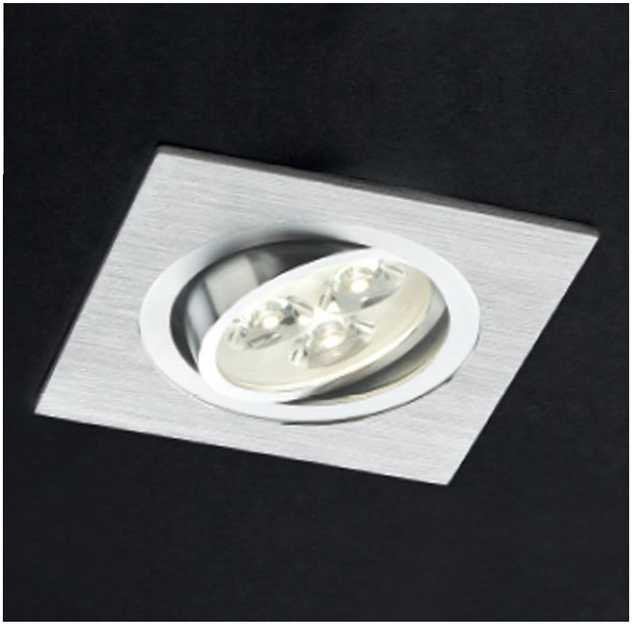 3W LED įleidžiamas pakreipiamas šviestuvas MT 116 LED, aliuminio sp., 4000K