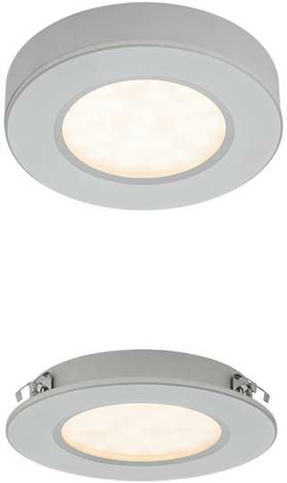 3W LED įleidžiamas/paviršinis šviestuvas MT 142 LED, sidabro sp., 4000K