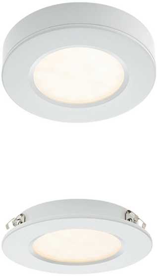 3W LED įleidžiamas/paviršinis šviestuvas MT 142 LED, baltas, 4000K