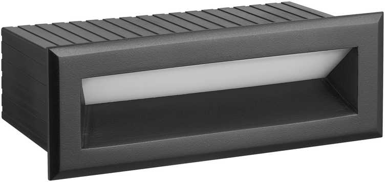 3W LED įleidžiamas sieninis fasado šviestuvas FLIK, tamsiai pilkas, 3000K, 4308701