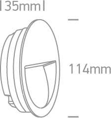 3W LED įleidžiamas sieninis lauko šviestuvas, baltas, 3000K, 68068/W/W
