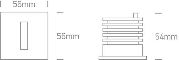 3W LED įleidžiamas sieninis šviestuvas, baltas, 3000K, 68004/W/W