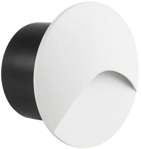 3W LED įleidžiamas sieninis šviestuvas laiptų apšvietimui, baltos sp., 3000K, IP65