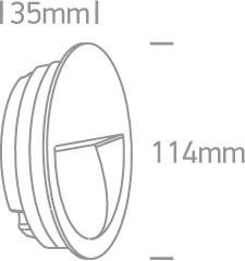 3W LED įleidžiamas sieninis lauko šviestuvas, pilkas, 3000K, 68068/G/W