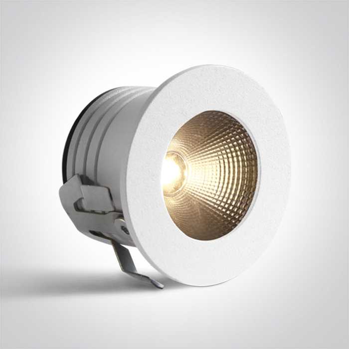 3W LED įleidžiamas šviestuvas, baltas, 3000/3500/4000K, dimeriuojamas, 10103B/W/V