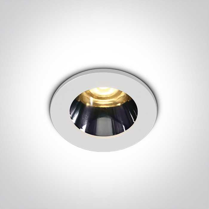 3W LED įleidžiamas šviestuvas, baltas, 3000K, 10103H/W/W