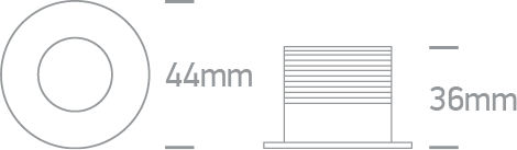 3W LED įleidžiamas šviestuvas, baltas, 3000K, dimeriuojamas, 10103LB/W/W