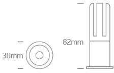 3W LED įleidžiamas šviestuvas, baltas, 3000K, 10103J/W/W