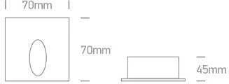 3W LED įleidžiamas šviestuvas, baltas, 3000K, IP54, 68032/W/W