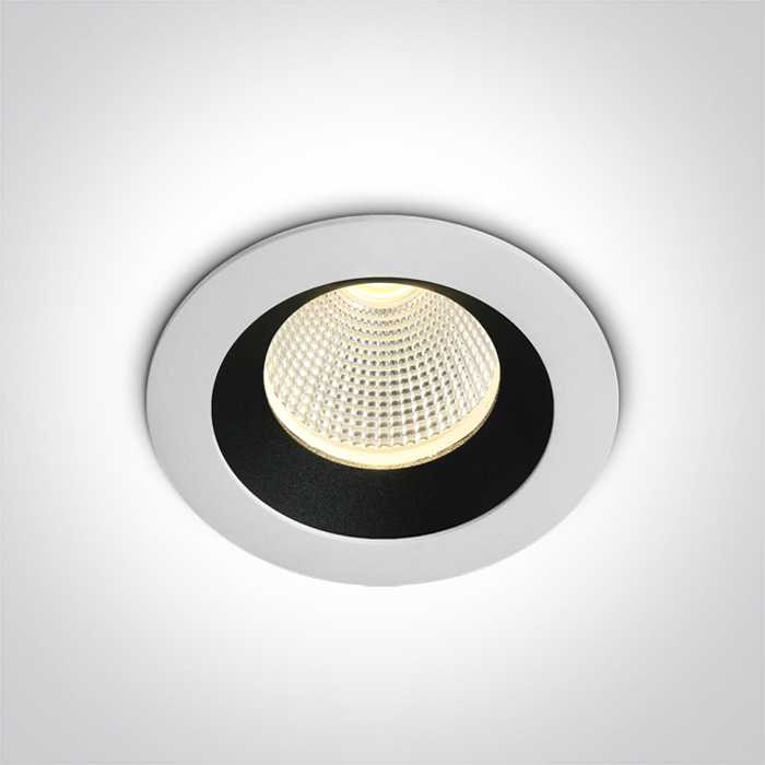 3W LED įleidžiamas šviestuvas, baltos/juodos sp., 3000K, 10103E/W/B/W