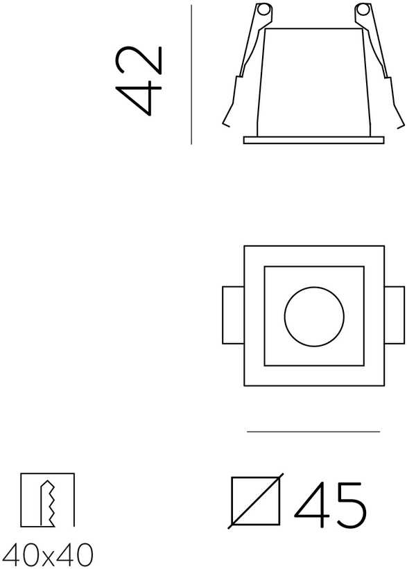3W LED įleidžiamas šviestuvas INVISIBLE, baltas, 3000K, E3980300B
