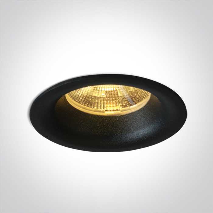 3W LED įleidžiamas šviestuvas, juodas, 3000K, dimeriuojamas, 10103LB/B/W