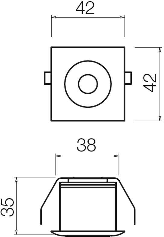 3W LED įleidžiamas šviestuvas MT 125 LED, baltas, 4000K