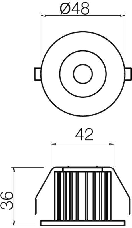 3W LED įleidžiamas šviestuvas MT 126 LED, baltas, 4000K