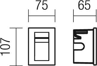 3W LED įleidžiamas vidaus/lauko šviestuvas INNER, tamsiai pilkas, 3000K, IP65, 9638