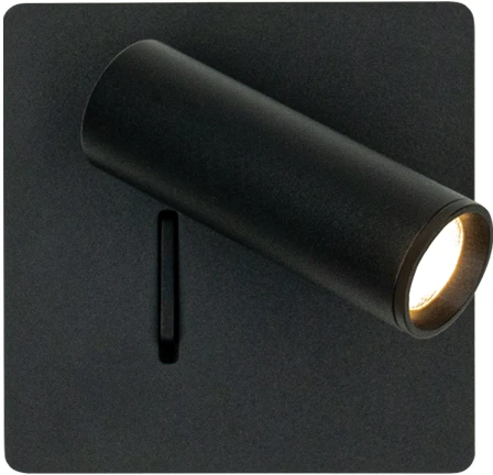 3W LED įleidžiamo montavimo sieninis šviestuvas - skaitymo lempa, juodas, 3000K, 25281