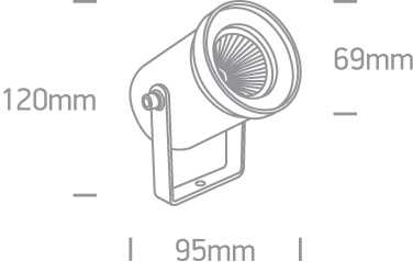 3W LED įsmeigiamas sodo šviestuvas, antracito sp., 3000K, 67196A/AN/W