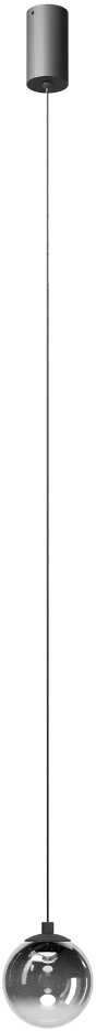 3W LED pakabinamas šviestuvas IRIDES, juodos/dūmų sp., 3000K, 01-3961