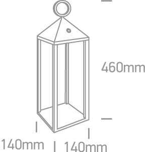 3W LED pastatomas lauko šviestuvas, juodas, 3000K, 67462/B/W