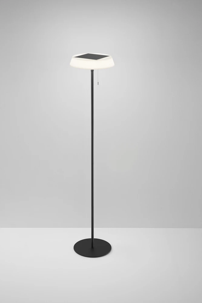 3W LED pastatomas lauko šviestuvas su saulės baterija JIN, juodas, 3000K, dimeriuojamas, IP54
