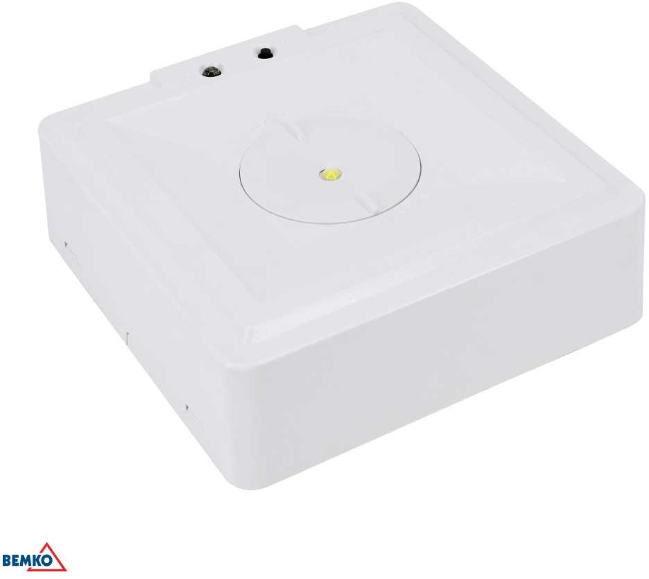 3W LED paviršinis avarinis šviestuvas SKALER, baltas, 6000K, IP40, 1h veikimas autonominiu režimu, 120°