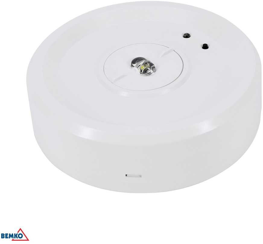 3W LED paviršinis avarinis šviestuvas SKALER, baltas, 6000K, 2h veikimas autonominiu režimu