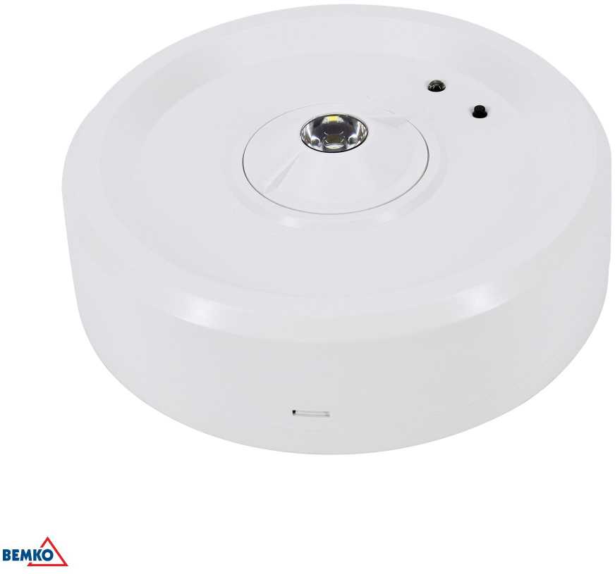 3W LED paviršinis avarinis šviestuvas SKALER, baltas, 6000K, IP40, 1h veikimas autonominiu režimu, 50°