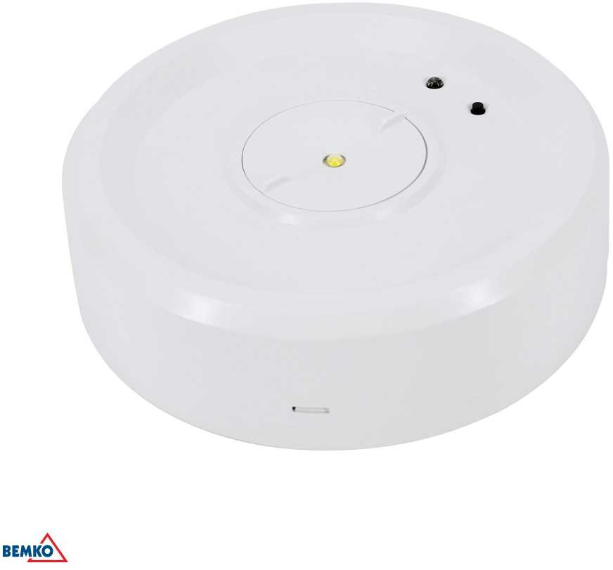 3W LED paviršinis avarinis šviestuvas SKALER, baltas, 6000K, IP40, 1h veikimas autonominiu režimu, 120°