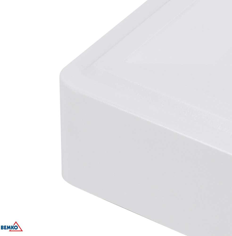 3W LED paviršinis avarinis šviestuvas SKALER, baltas, 6000K, IP40, 1h veikimas autonominiu režimu, 120°