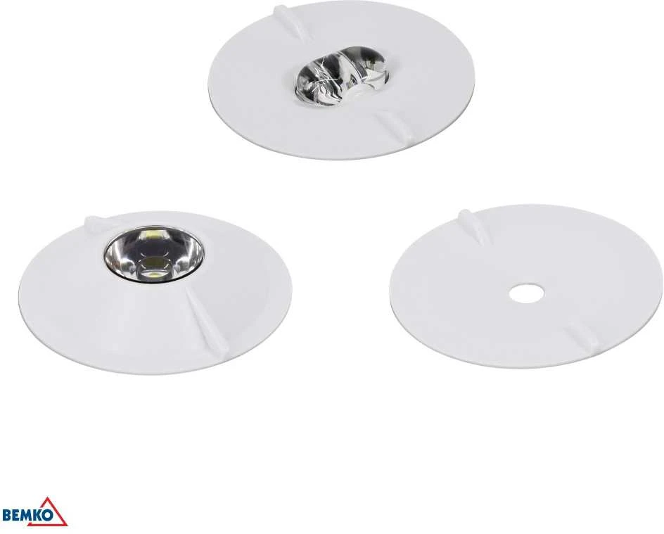 Bemko 3W LED paviršinis avarinis šviestuvas SKALER, baltas, 6000K, IP40, 2h veikimas autonominiu režimu, 120°
