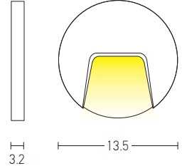 3W LED paviršinis lauko šviestuvas, baltas, 3000K, E184
