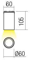 3W LED paviršinis lauko šviestuvas RAM, tamsiai pilkas, 3000K, IP65, 90082