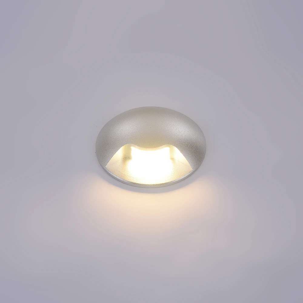 Lubinis šviestuvas 3W LED sieninis fasado šviestuvas BASILIO, sidabro sp., 3000K, IP65