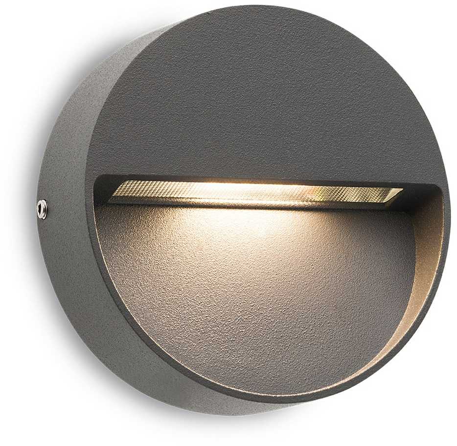 3W LED sieninis lauko šviestuvas EVEN, tamsiai pilkas, 3000K, IP54, 9149