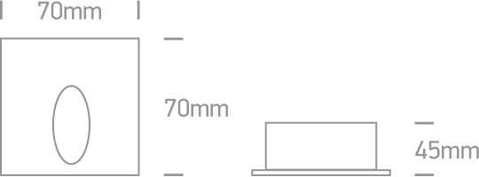 3W LED sieninis šviestuvas, aliuminio sp., 3000K, 68032/AL/W
