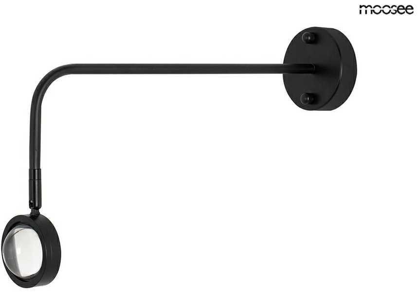3W LED sieninis šviestuvas AXEL, juodas, 3000K