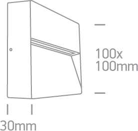 3W LED sieninis šviestuvas, baltas, 2200/2700/3000/4000K, IP65, 67359A/W/V