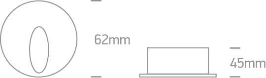 3W LED sieninis šviestuvas, baltas, 3000K, 68030/W/W