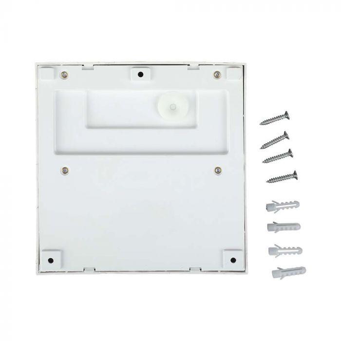 V-tac 3W LED sieninis šviestuvas, baltas, 4000K, IP65