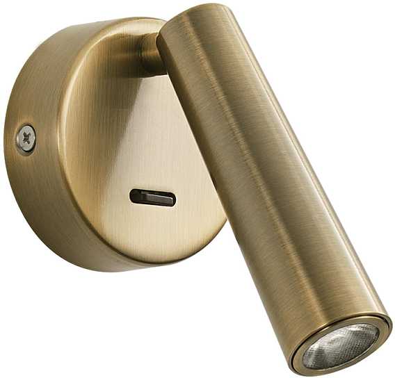 3W LED sieninis šviestuvas MYSTERY, aukso sp., 3000K, 4271301