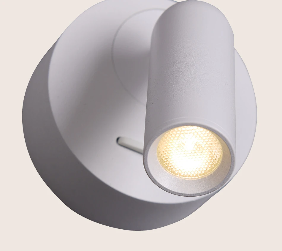 3W LED sieninis šviestuvas - skaitymo lempa, baltas, 3000K, 25284
